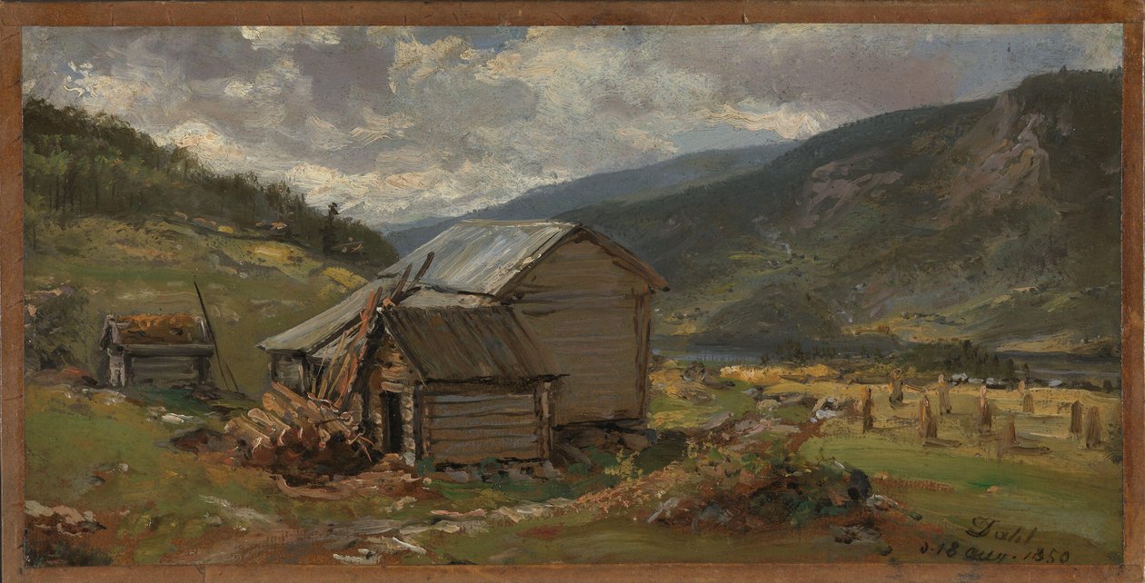Udsigt over Hjelle i Valdres af Johan Christian Dahl