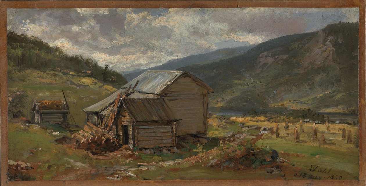 Udsigt over Hjelle i Valdres af Johan Christian Dahl