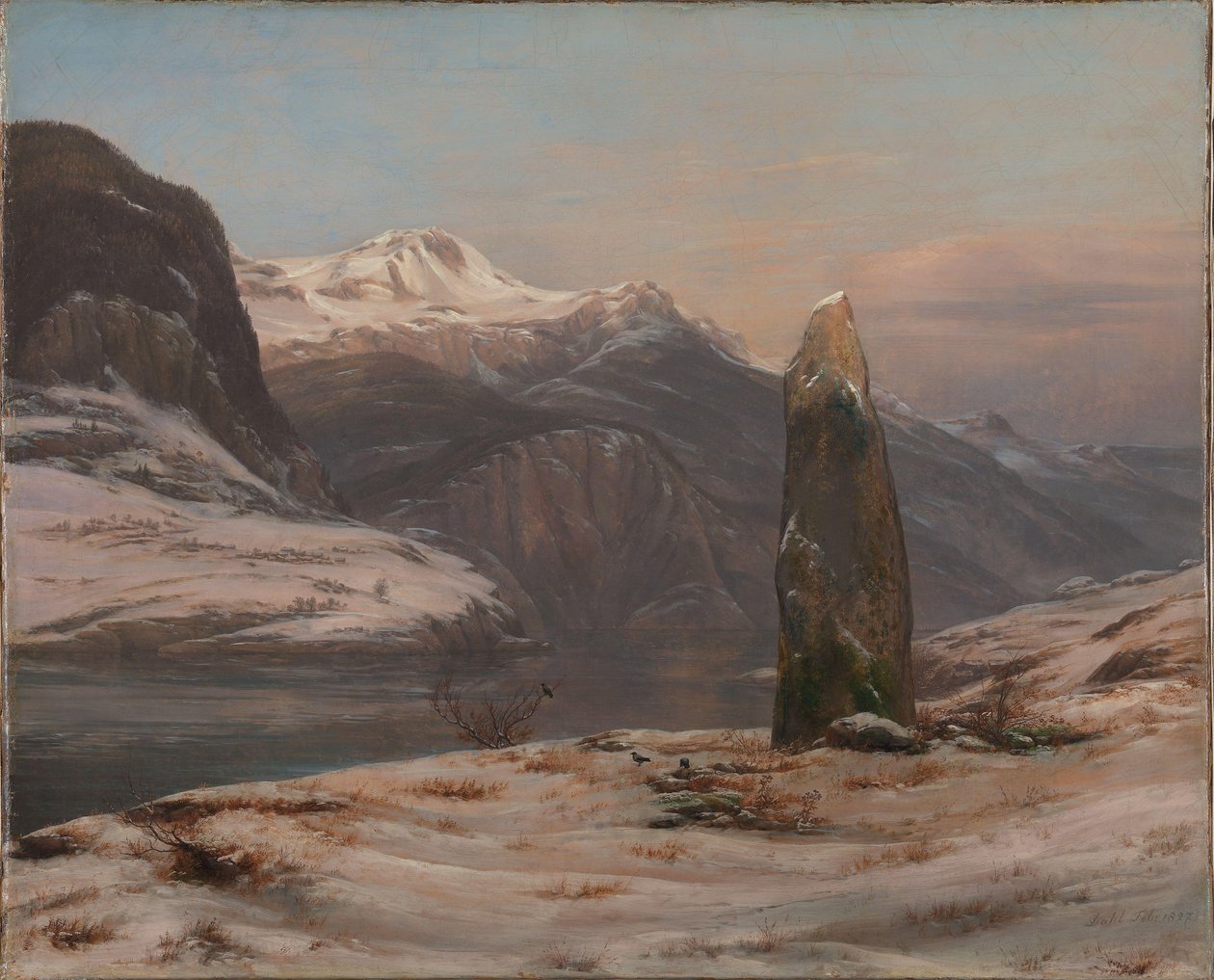 Vinter ved Sognefjorden af Johan Christian Dahl