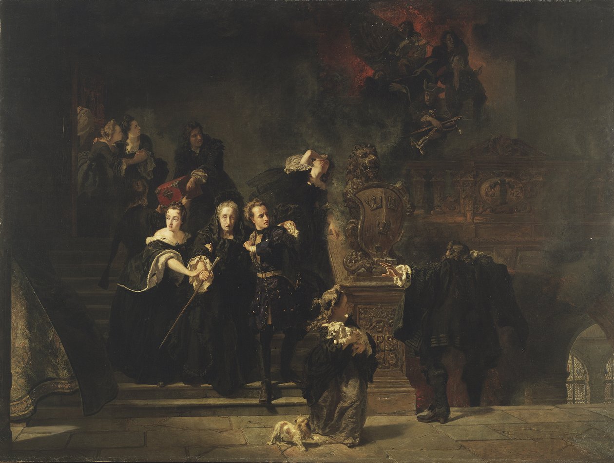 Ilden ved det kongelige palads, Stockholm, 7. maj 1697, 1862-66 af Johan Fredrik Hockert