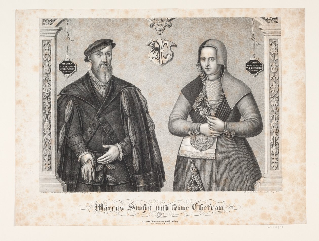 Marcus Swin og Hustru af Johan Friedrich Fritz