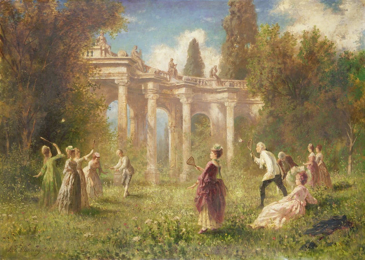 Badmintonspillere af Johan Friedrich Hennings