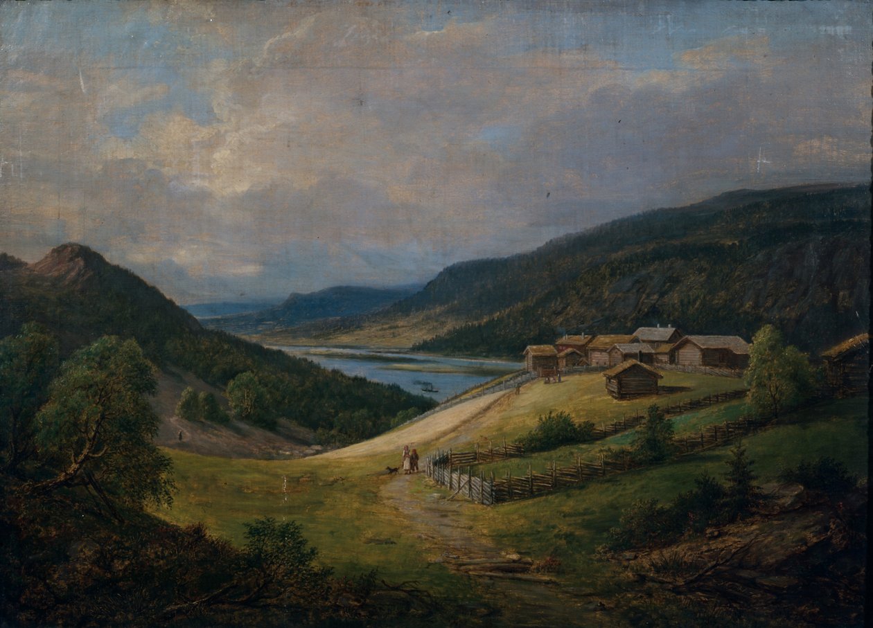 Fra Gudbrandsdalen (olie på lærred) af Johan Gorbitz