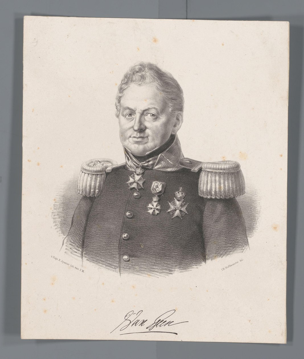 Portræt af Joseph Jacobus baron van Geen af Johan Hendrik Hoffmeister