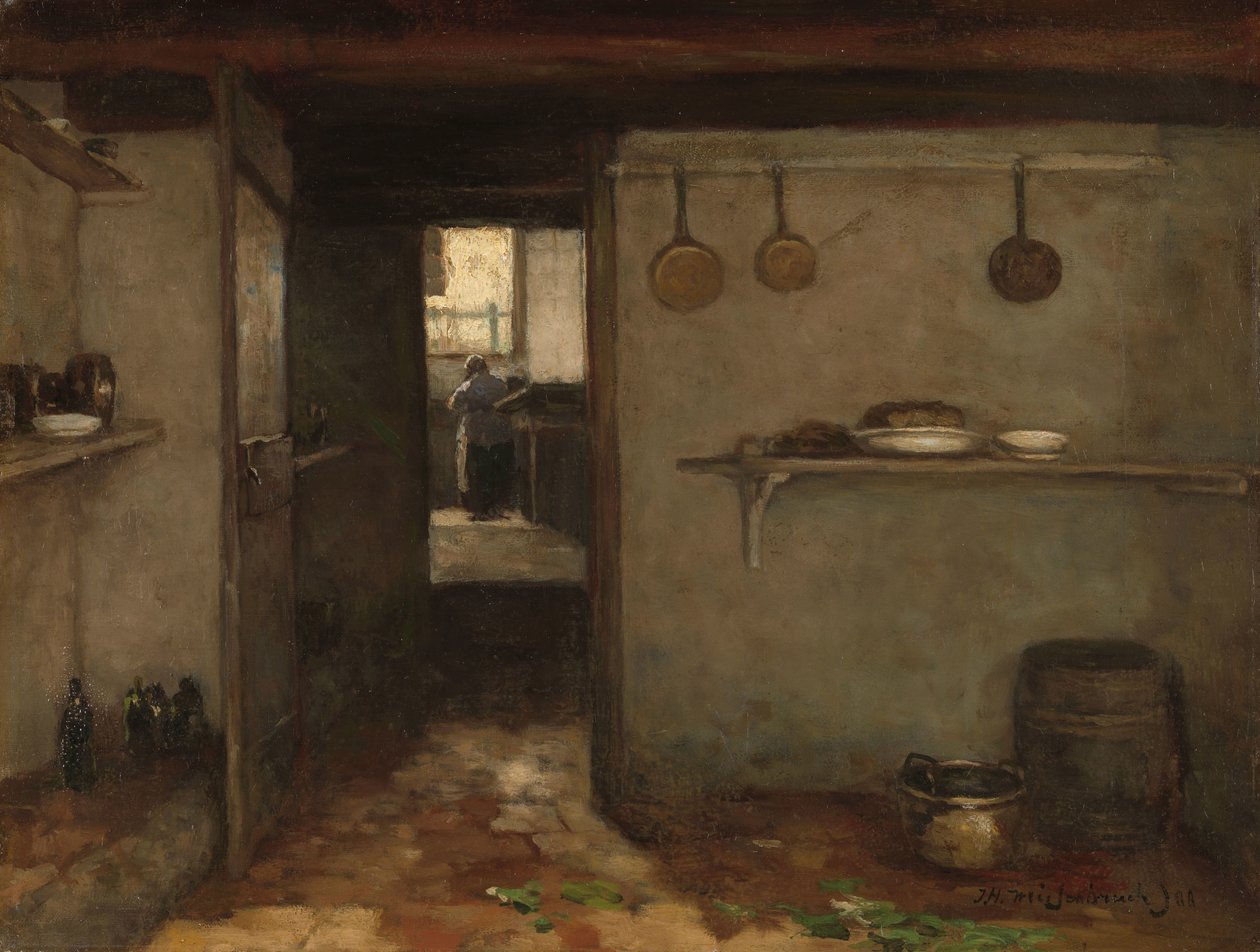 Kælder i Kunstnerhjemmet i Haag Udsigt ind i kælderen i Weissenbruchs hjem i Haag af Johan Hendrik Weissenbruch