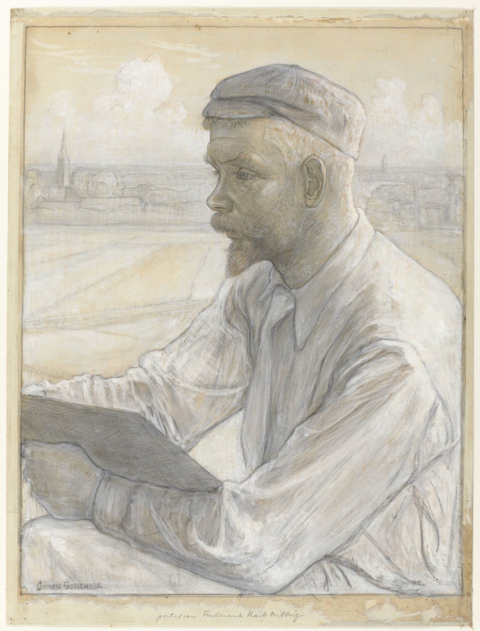 Portræt af maleren Ferdinand Hart Nibbrig af Johan Henri Gustaaf Cohen Gosschalk