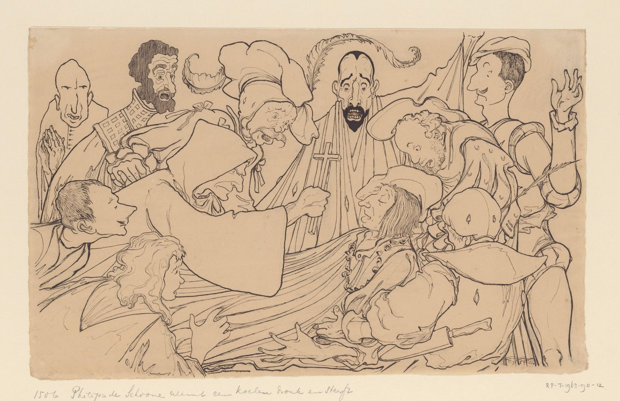 1506/Philips de Schoone tager en kold drink og dør (original titel) af Johan Huizinga