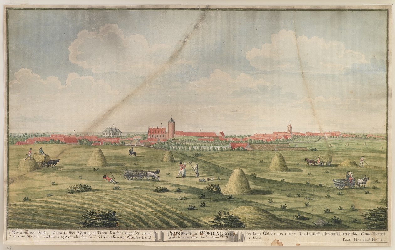 Prospekt af Vordingborg af Johan Jacob Bruun