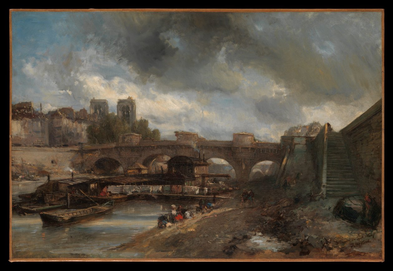 Pont Neuf af Johan Jongkind