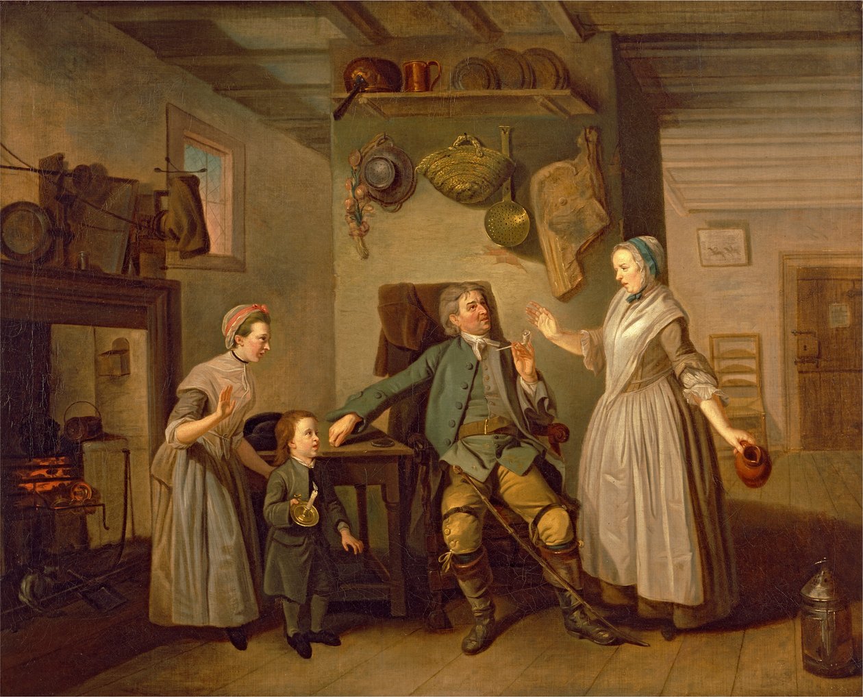 David Garrick og Mary Bradshaw i David Garricks "The Farmer