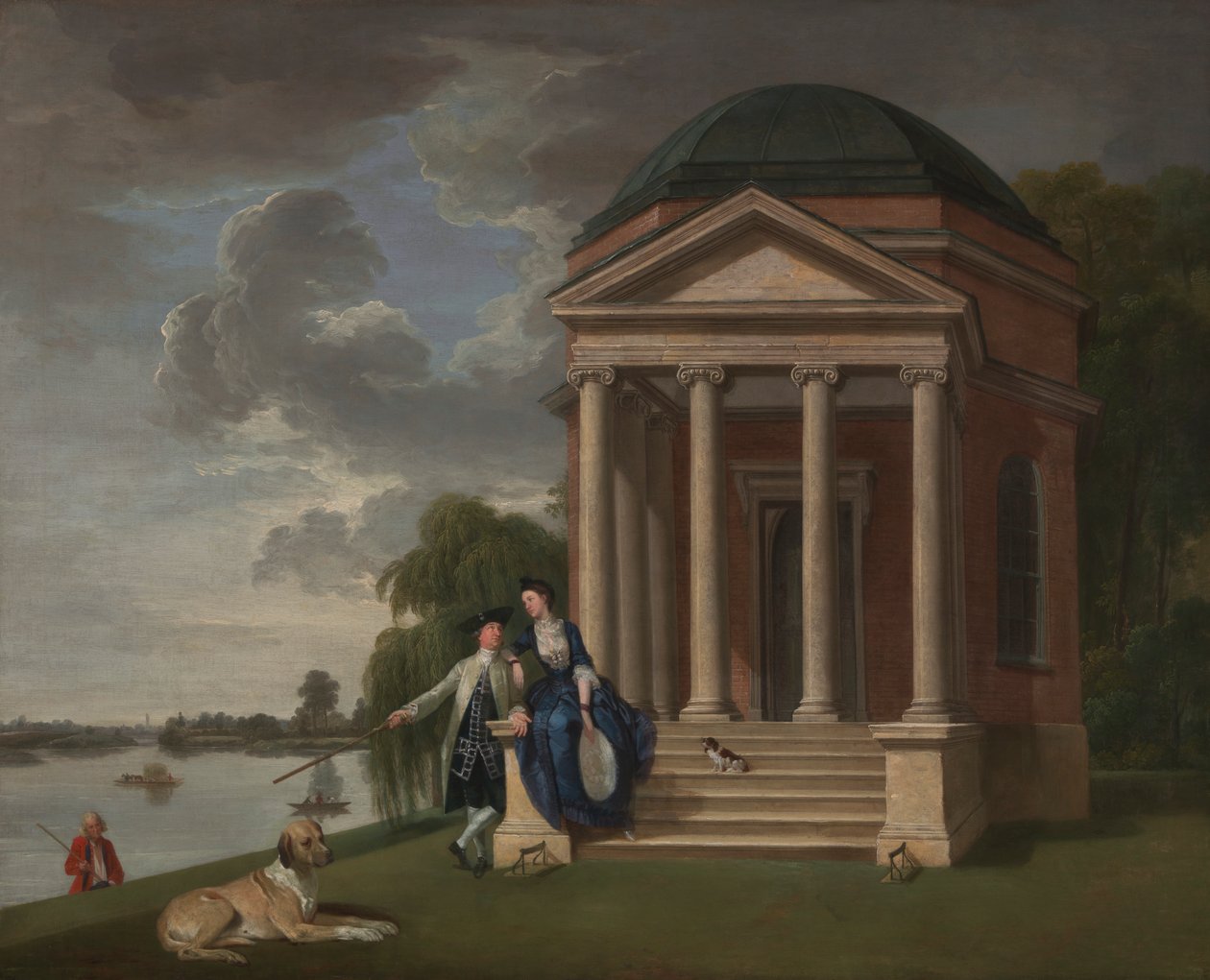 David Garrick og hans kone ved hans tempel til Shakespeare, Hampton af Johan Joseph Zoffany RA
