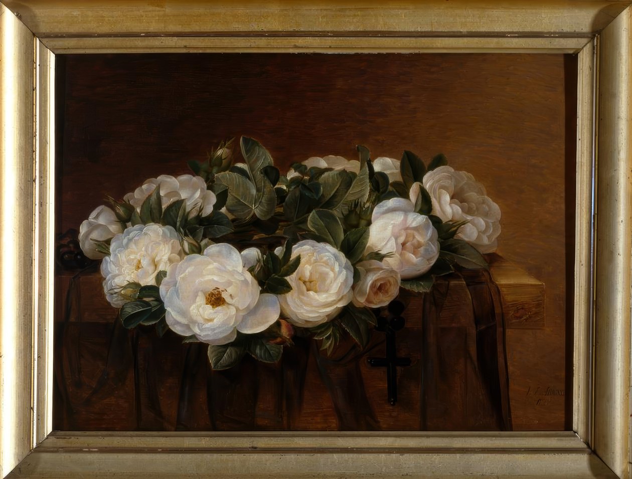J.L.Jensen, Krans af hvide roser af Johan Laurentz Jensen