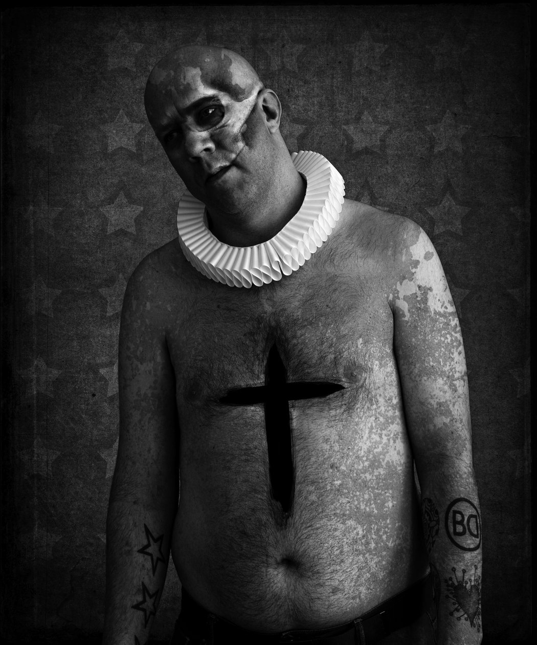 A clowns death (serie), 2016 (fotomanipulation) af Johan Lilja