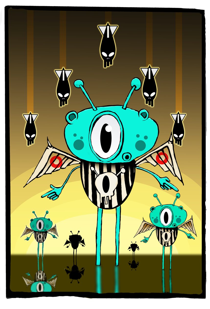 Team alien, 2012 (illustration) af Johan Lilja