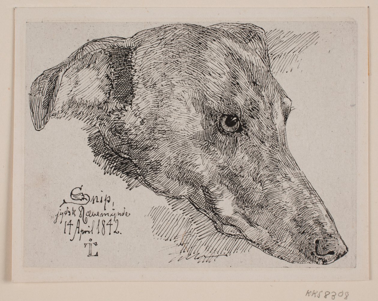 Danish: Hundehoved, Snip af Johan Lundbye
