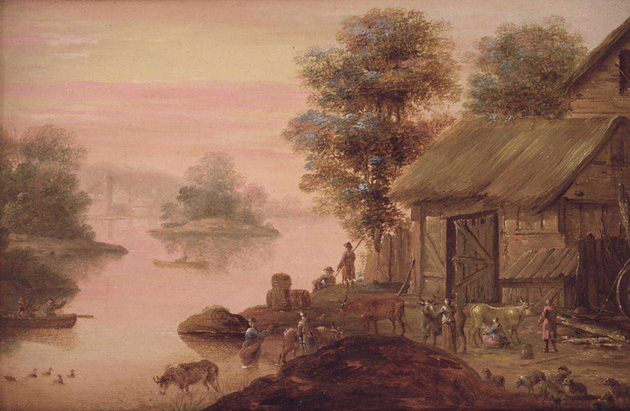 Landskab i hollandsk manér af Johan Mandelberg