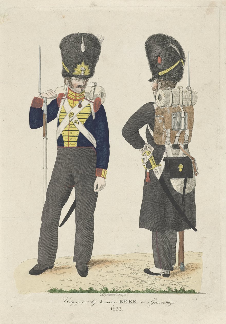 To infanterisoldater af Johan Martin Leydenroth