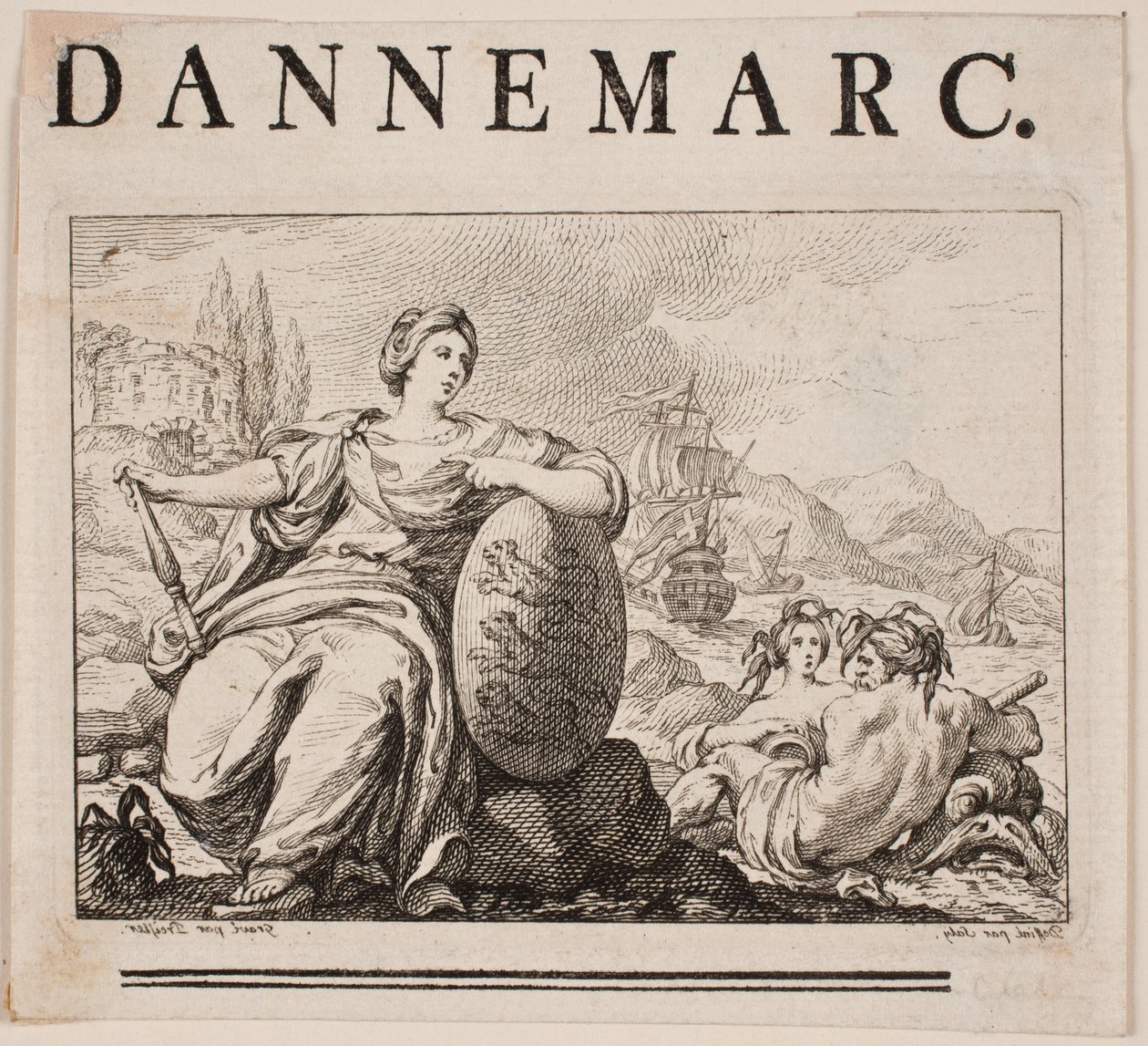 Vignet til P. H. Mallet: Danmarks Historie I, 1758 af Johan Martin Preisler