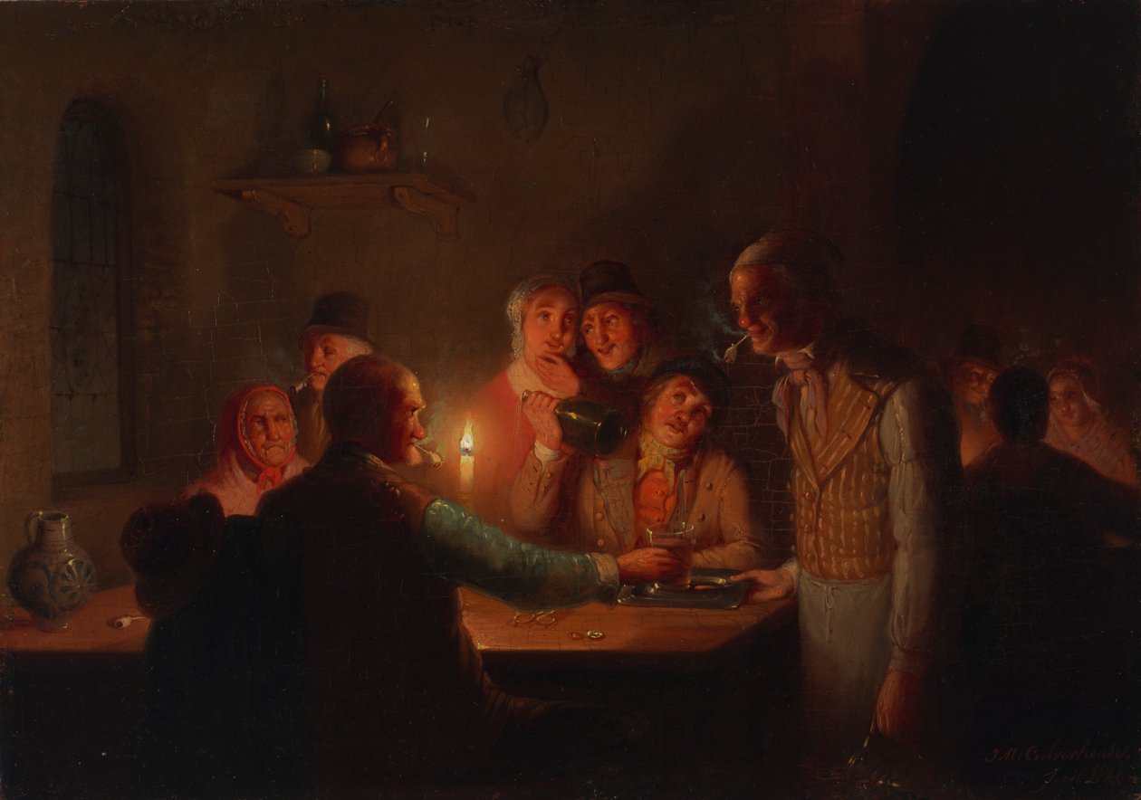 Hollandsk tavernascene, 1846. af Johan Mengels Culverhouse