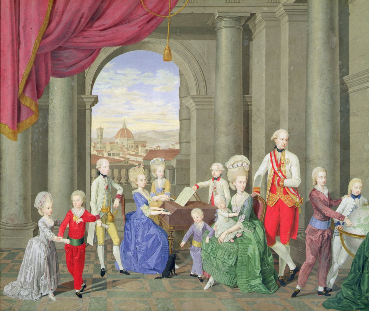 Familien til Peter Leopold, storhertug af Toscana (1747-92), senere Leopold II, hellig romersk kejser, ca. 1782 af Johan Moll