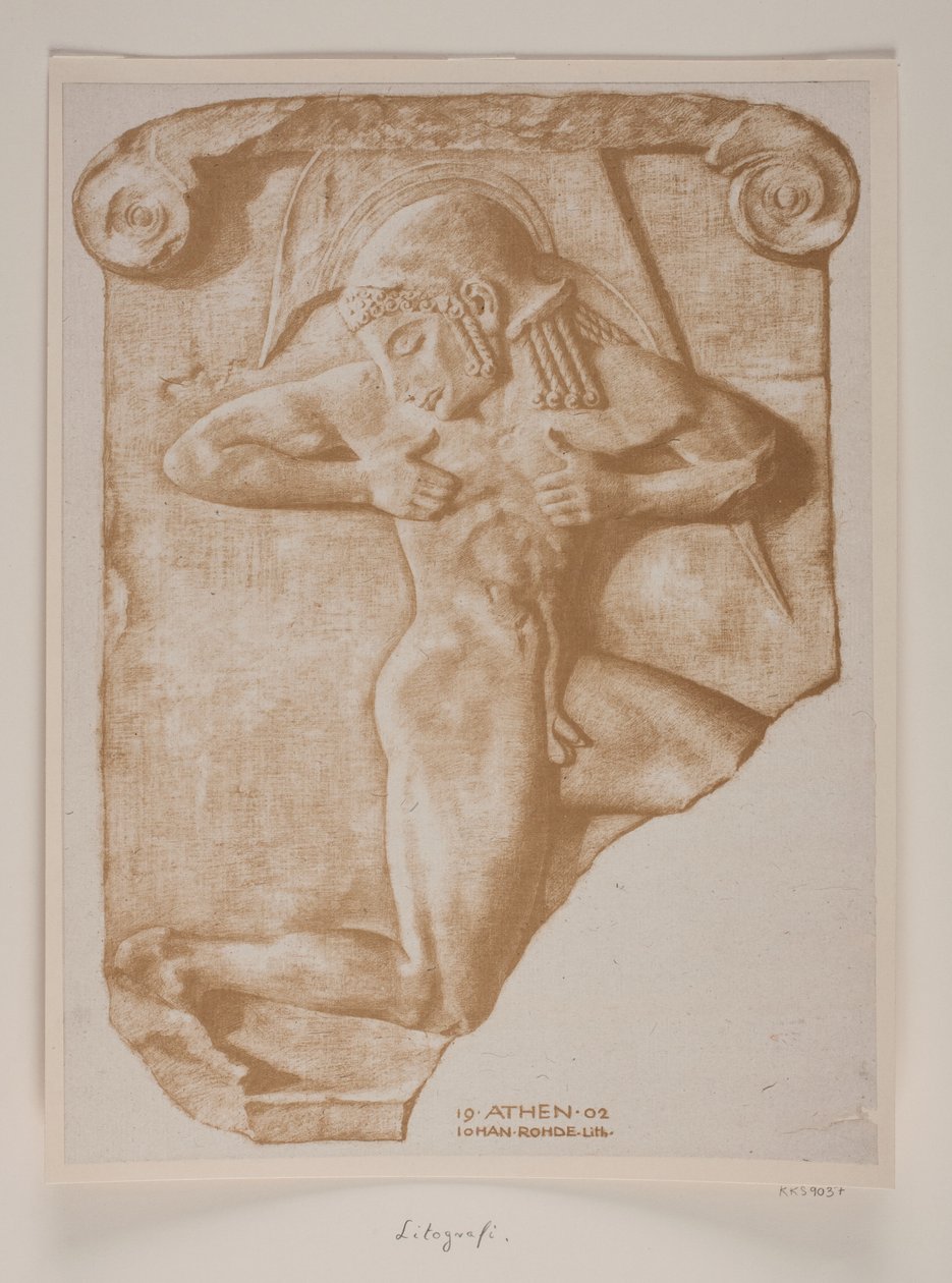Våbenløberen. Græsk relief af Johan Rohde