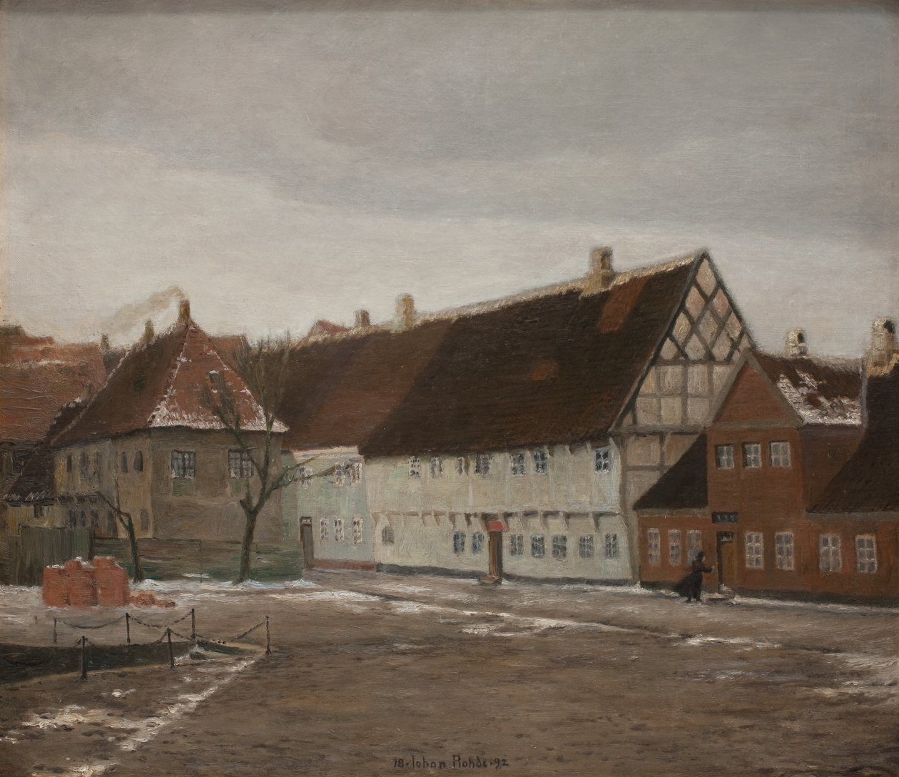 Vinteraften i Ribe, Jylland af Johan Rohde
