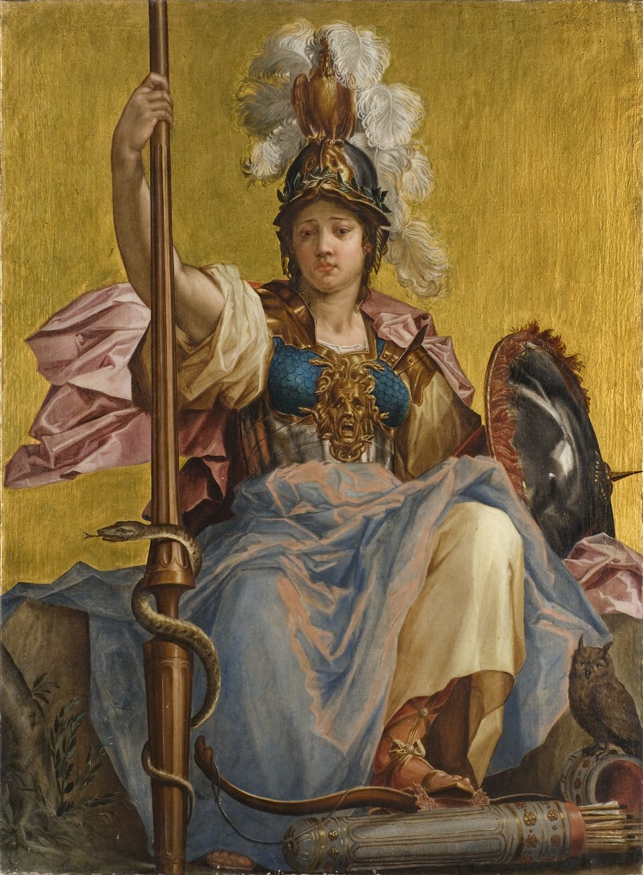 Minerva (olie på lærred) af Johan Sylvius