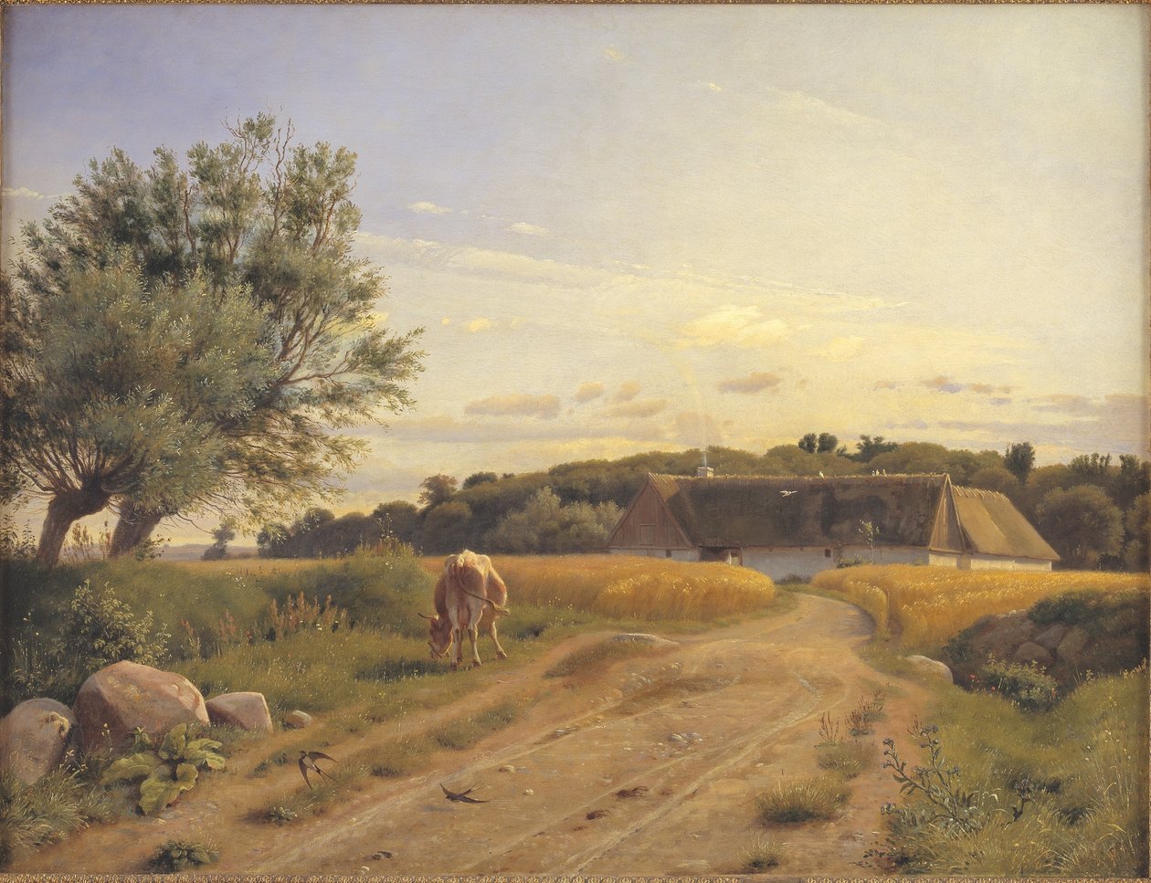 A Croft at Lodskov near Vognserup Manor, Zealand af Johan Thomas Lundbye