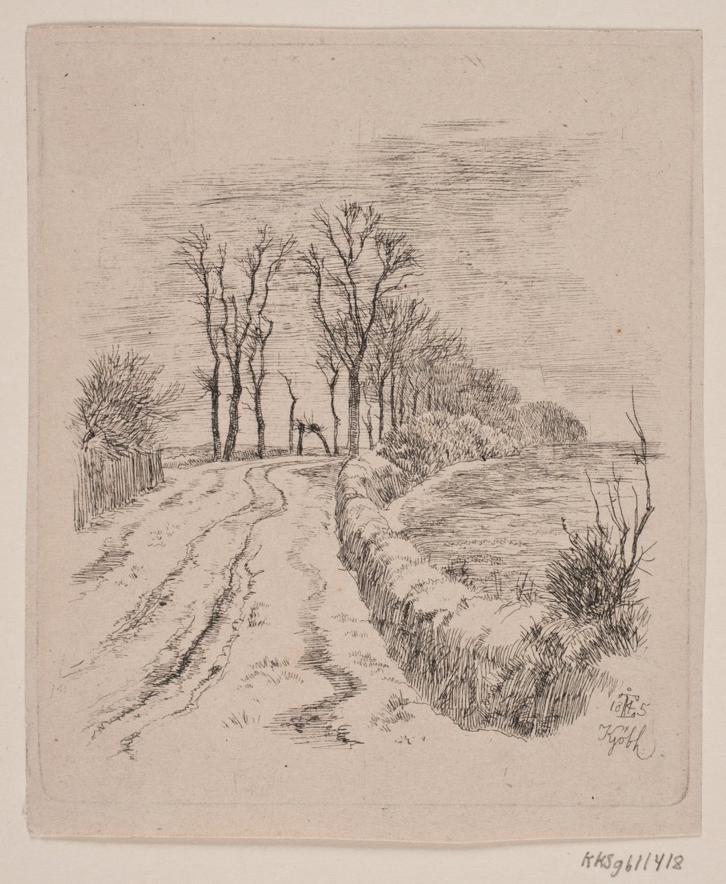 Allé ved Vallø af Johan Thomas Lundbye