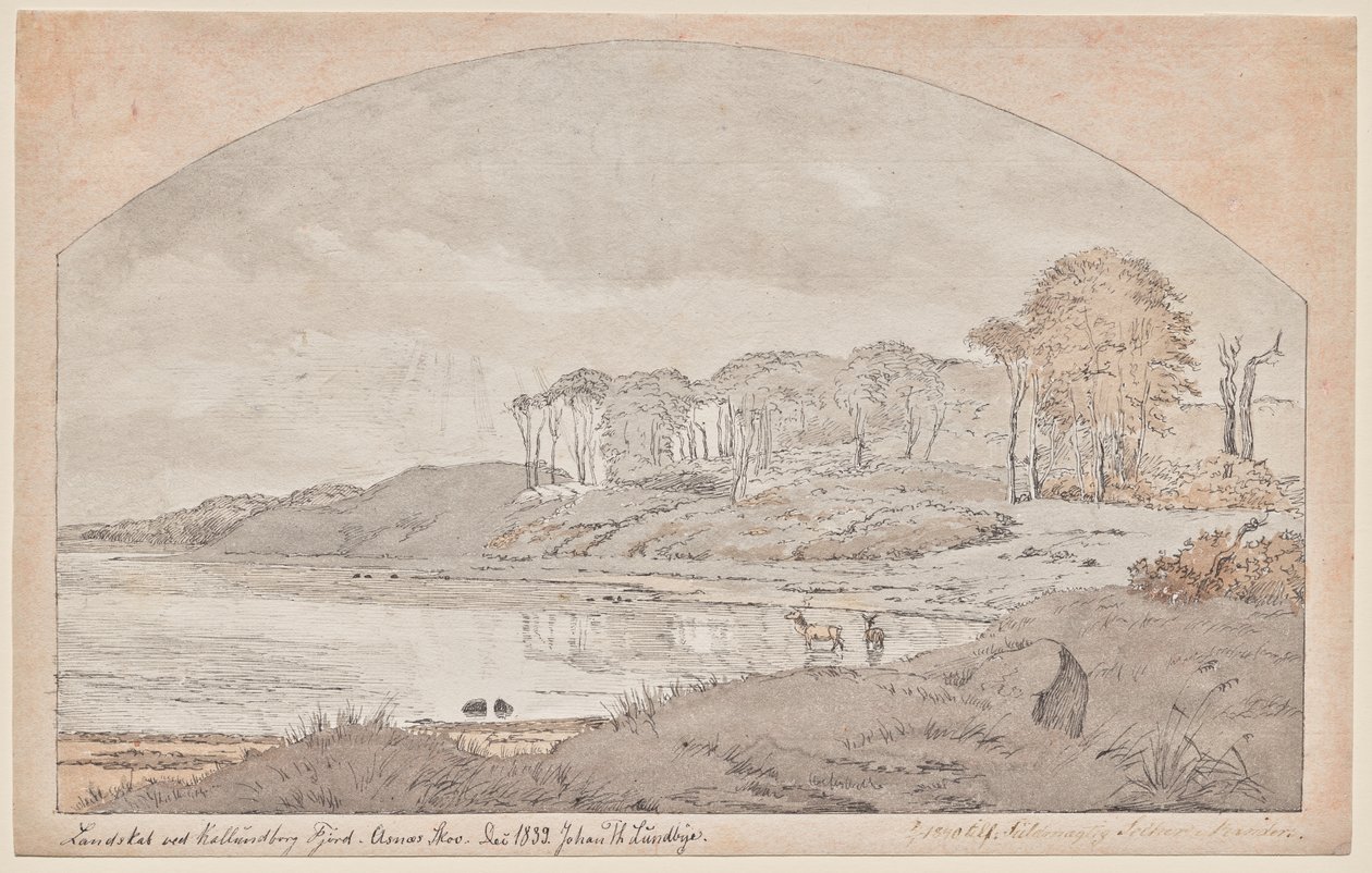 Asnæs Skov, bugt ved Kalundborg Fjord af Johan Thomas Lundbye