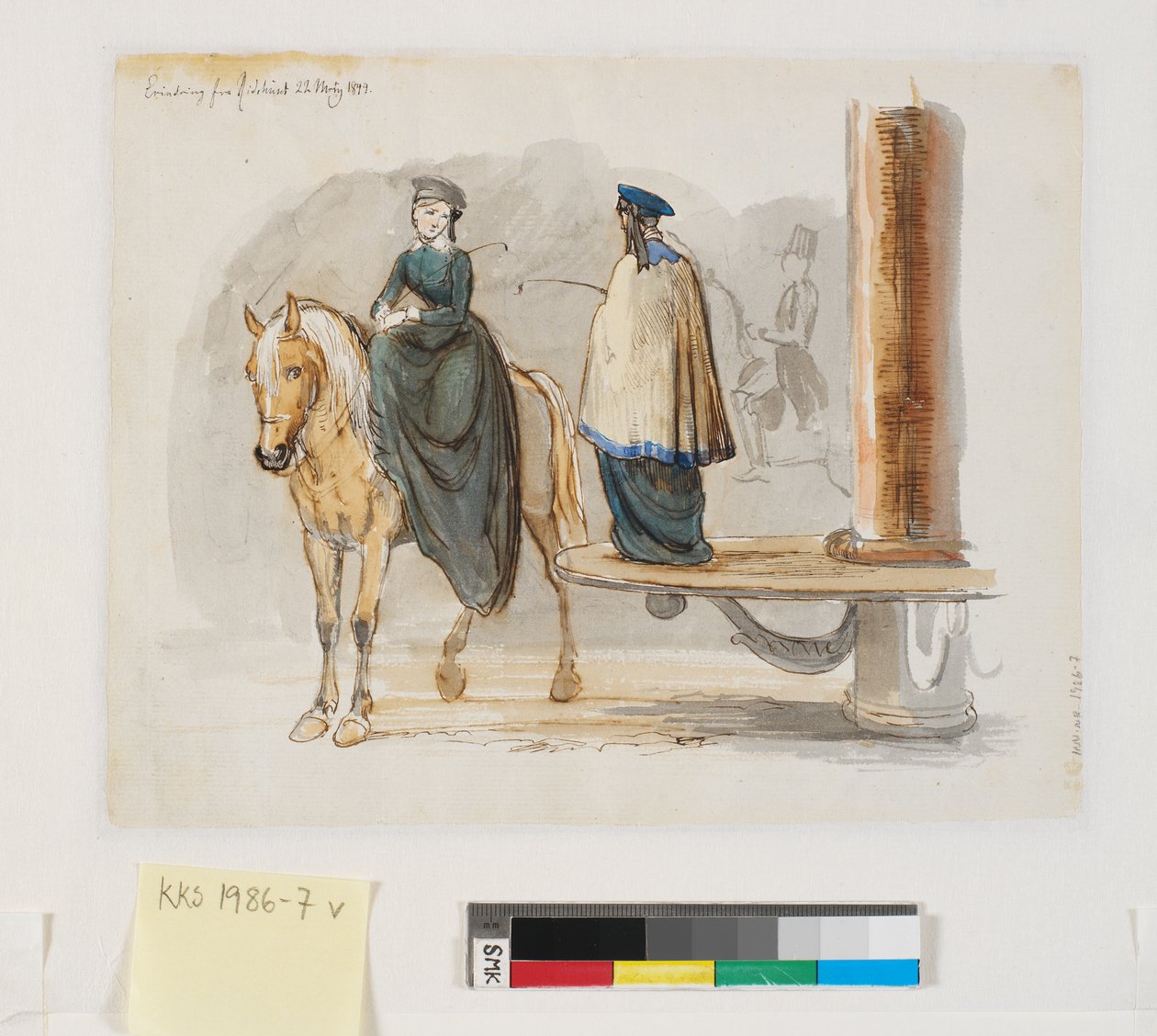 «Erindring fra ridehuset. 22. marts 1844.» af Johan Thomas Lundbye