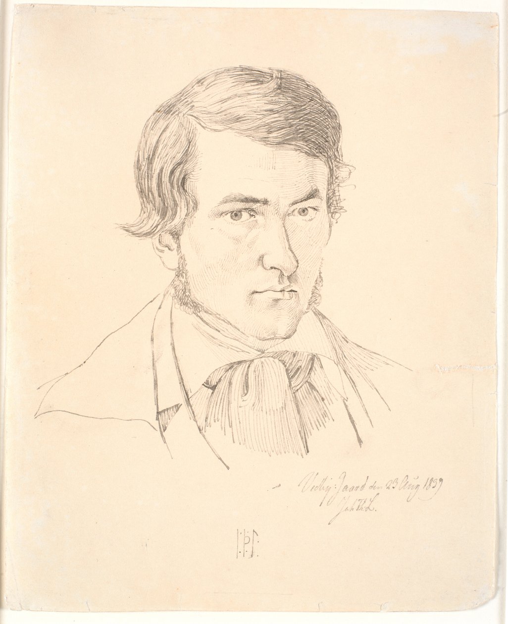 Selvportræt af Johan Thomas Lundbye