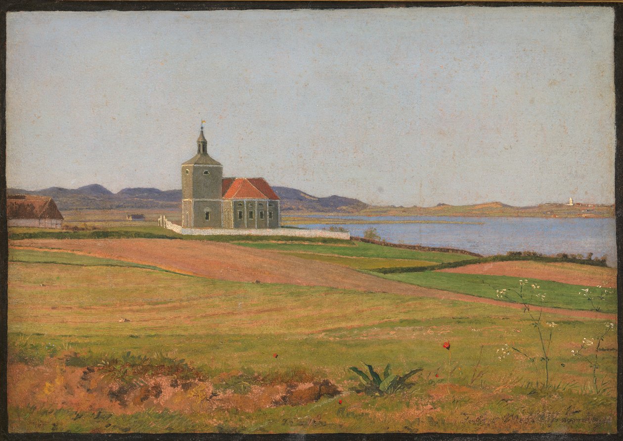 Vinderød Church near Frederiksværk af Johan Thomas Lundbye