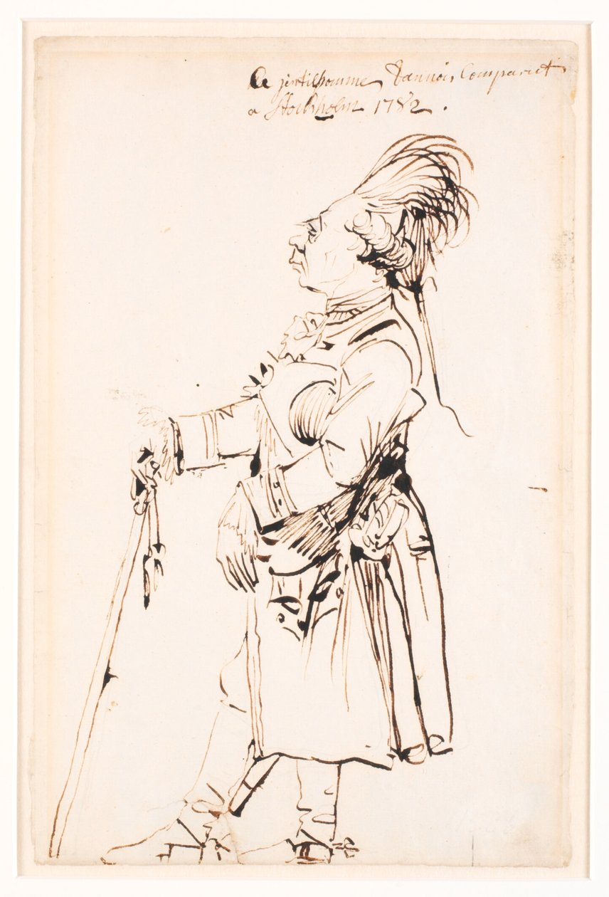 Baron Clemens August von Haxthausen i Stockholm af Johan Tobias Sergel
