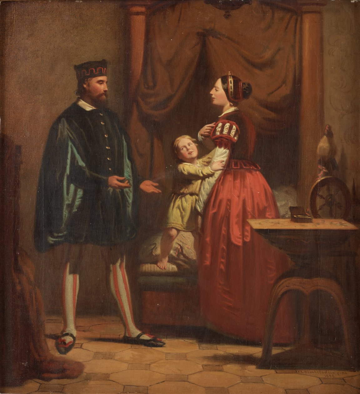 Karin Månsdotter, Erik XIV og søn Gustav, 1858 af Johan Zacharias Blackstadius
