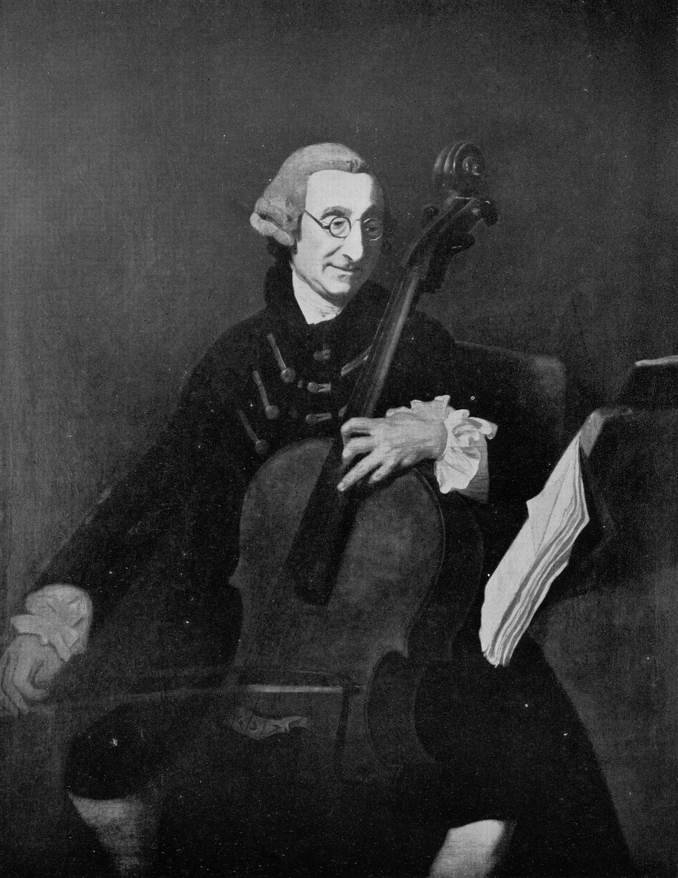 Giacomo Cervetto 1680-1783, italiensk cellist af Johan Zoffany