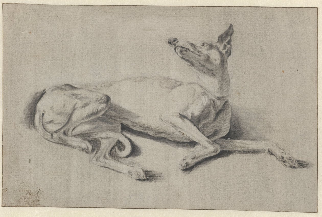 Tilbagelænet greyhound af Johan le Ducq (possibly)