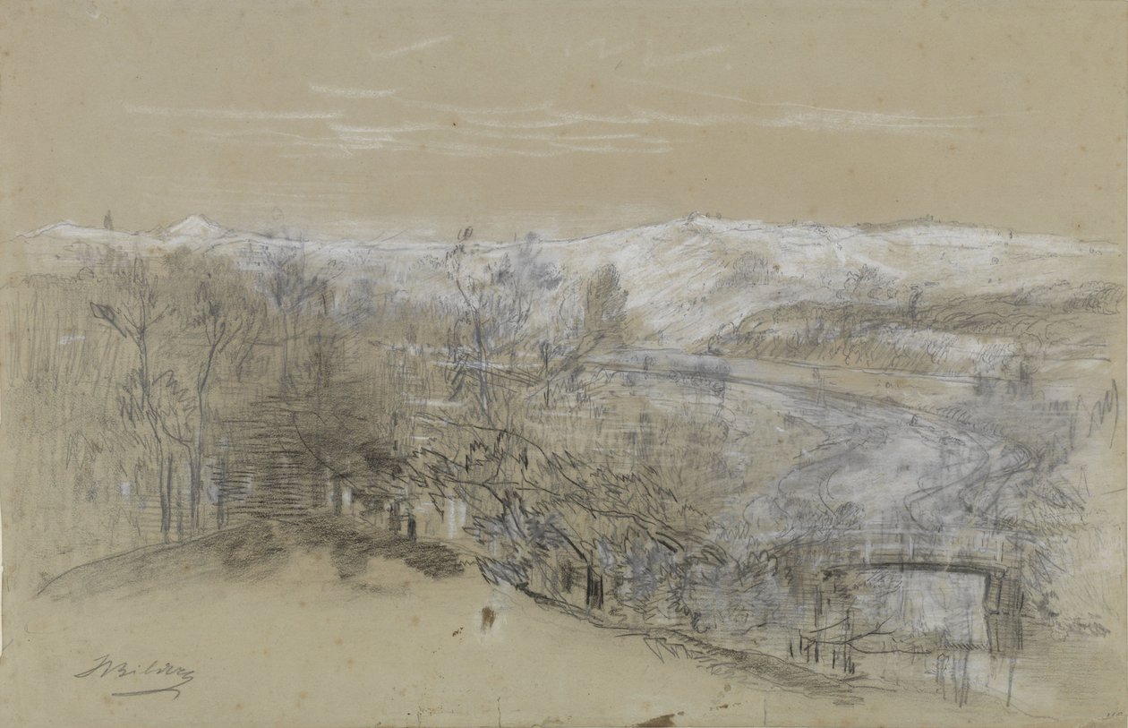 Udsigt over Zandberg, nær Elswout, Bloemendaal, Holland af Johannes Warnardus Bilders