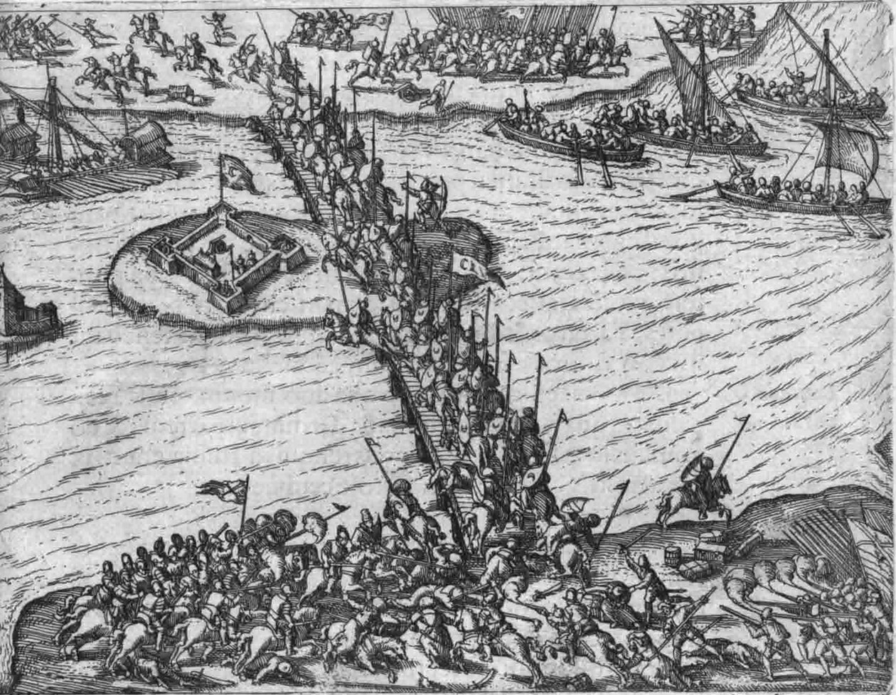 Sigismund Báthory besejrede tyrkerne ved Giurgiu, oktober 1595 af Johann Adam Lonicer