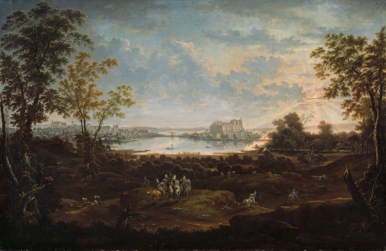 Landskab af Schwerin af Johann Alexander Thiele