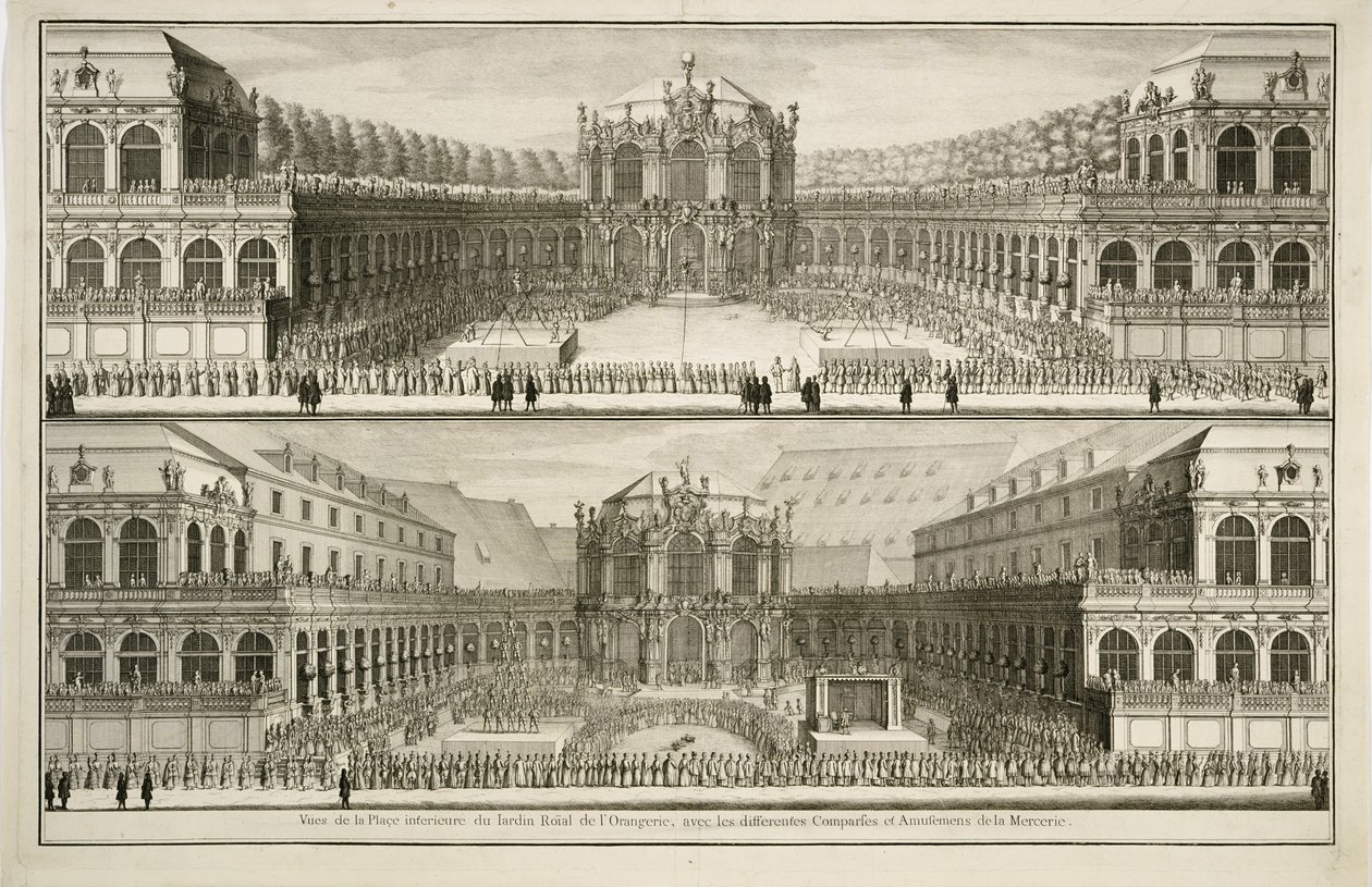 Udsigt ... over Roial de lOrangerie -haven af Johann August Corvinus
