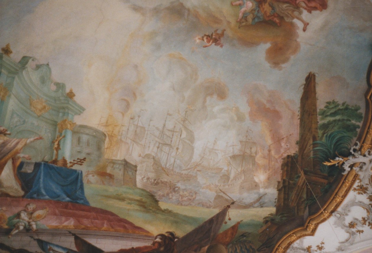Slaget ved Lepanto af Johann Baptist Enderle