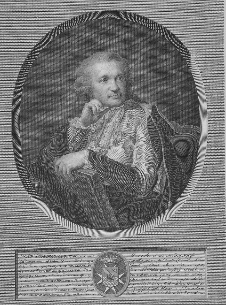 Grev Stroganov, graveret af Ignaz Sebastian Klauber, 1802 af Johann Baptist Edler von Lampi