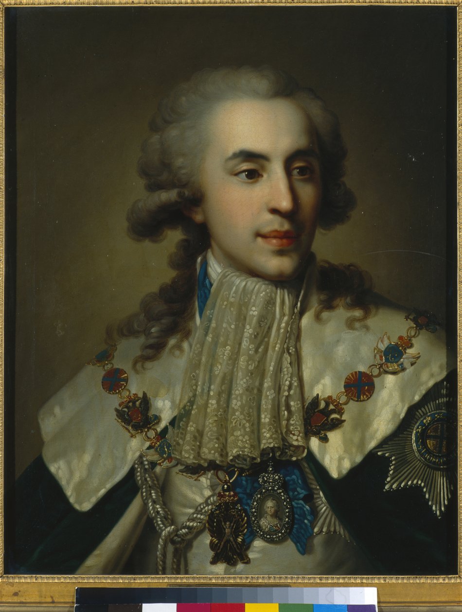 Portræt af Prins Platon Zubov, 1793 af Johann Baptist Edler von Lampi
