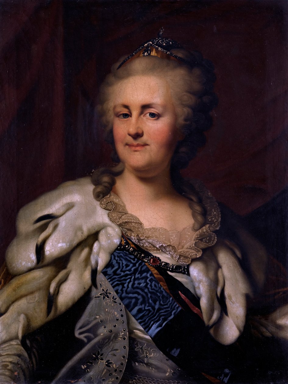 Portræt af Katarina den Store af Johann Baptist von Lampi the Elder