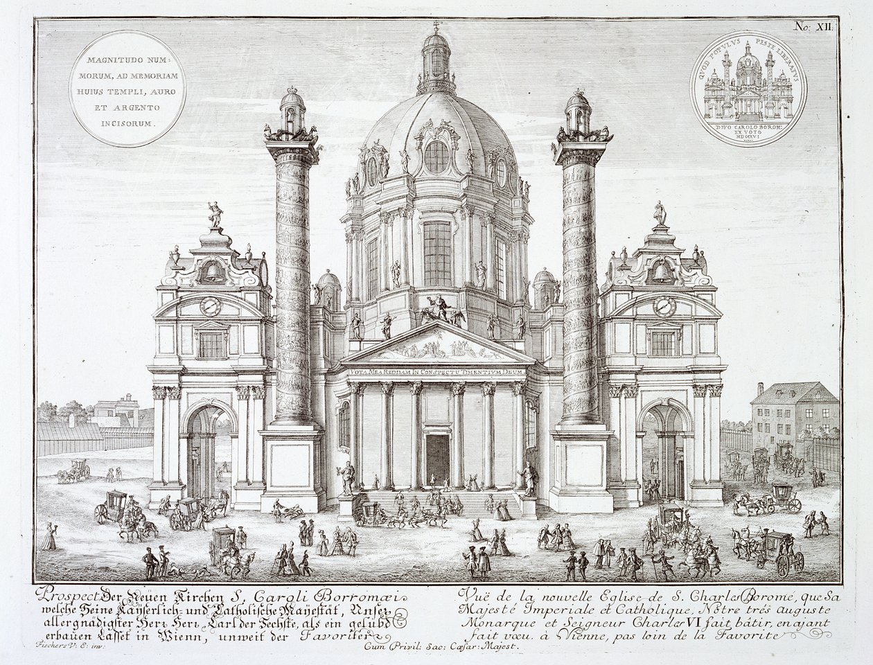 St. Charles Borromeo-kirken (1538-84), Wien, fra 