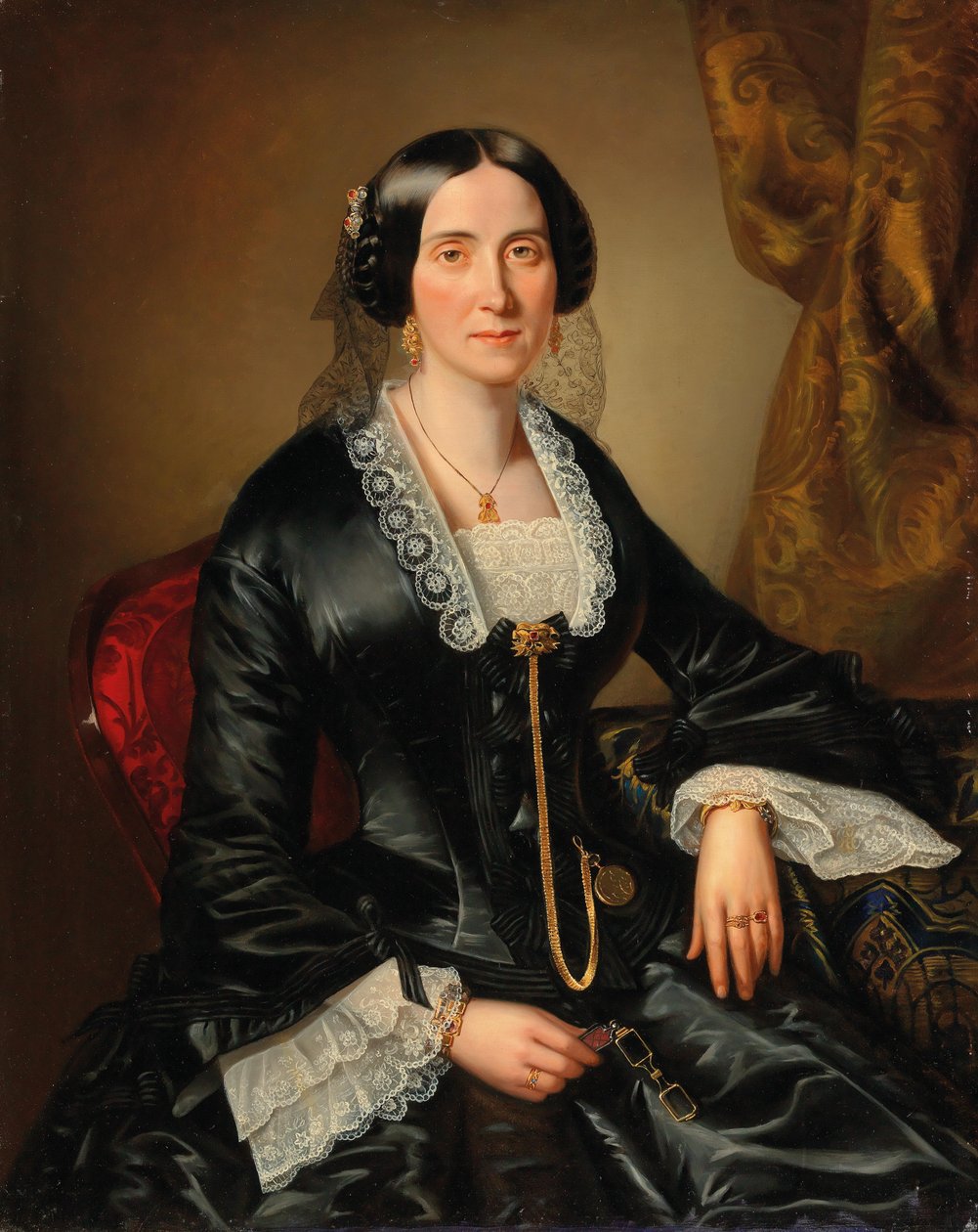 Portræt af Johanna Bujatti, neé Alle, i Wien af Johann Christian Mayer