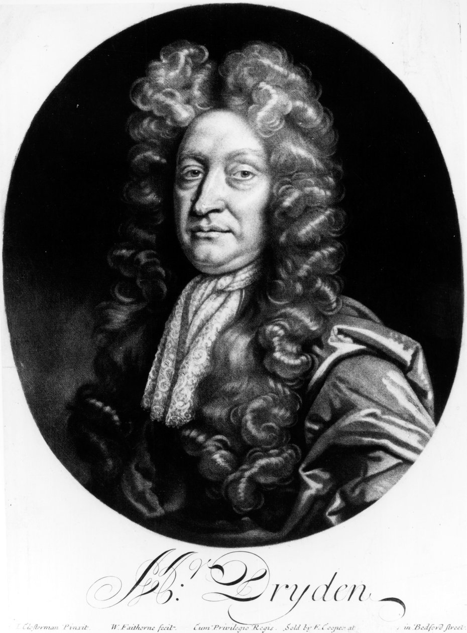 John Dryden (1631-1700) graveret af William Faithorne (1616-91) af Johann Closterman