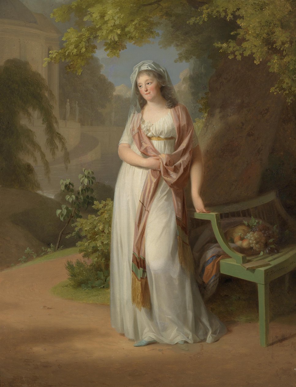 Portræt af Luise von Anhalt-Dessau (1750-1811) af Johann Friedrich August Tischbein
