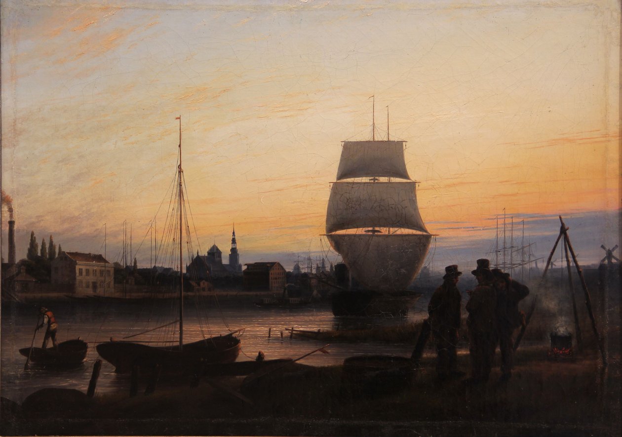 Greifswald havn af Johann Friedrich Boeck